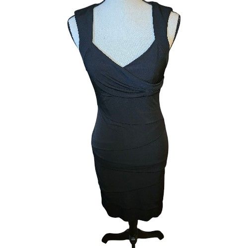 White House Black Market Slimming Tank Cocktail Dress Size 6 Black New