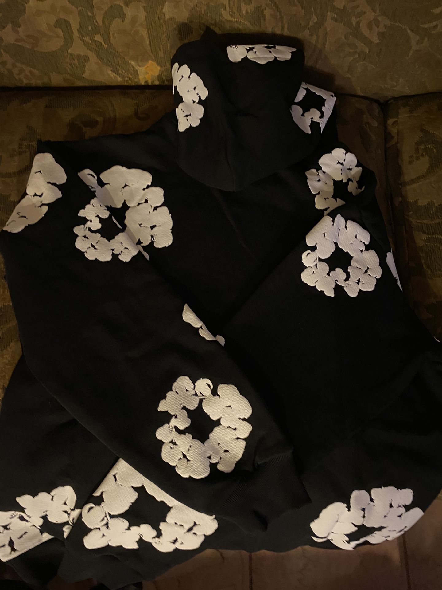 Black Denim Tear Hoodie