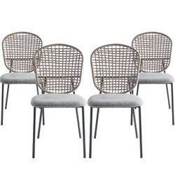 GREY FRENCH COUNTRY DINNING CHAIRS (set Of 4)