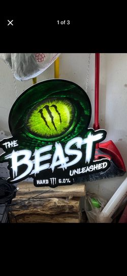Monster beast Light Up Sign