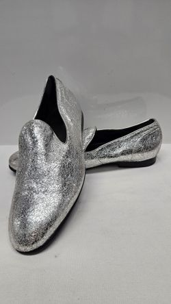 ALDO Silver Glitter Faux Leather Slip-On Loafer