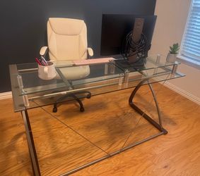 Glass desk
