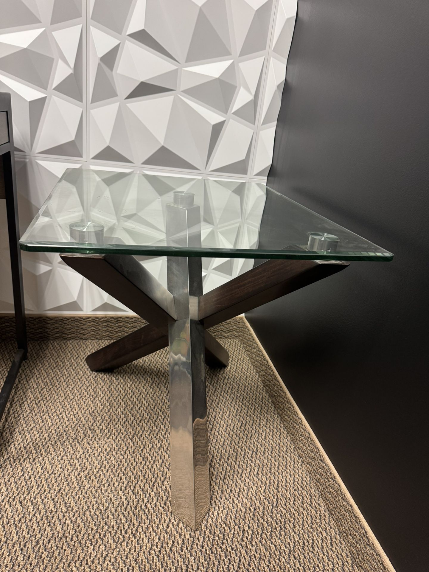 Glass end table