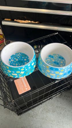 Two dog bowls