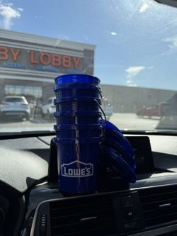Lowe’s Blue Mini Buckets 