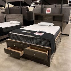 $10 Down Payment Finance ▪️Brand New ▪️ Ireland Queen Storage Bed with 8 Drawers 