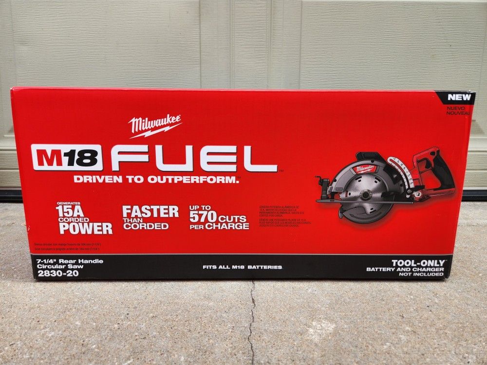 Milwaukee M18 Fuel 18V Cordless 7.25" Rear Handle Circular Saw