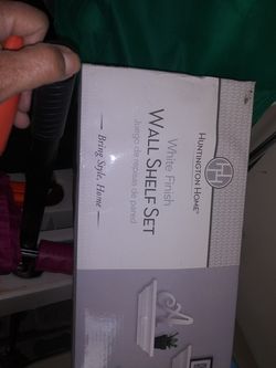 Wall shelf set white