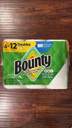 Bounty Paper Towels: 6 Double Rolls=12 Double Rolls