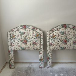 2 Custom Upholstered Twin Bed Boards