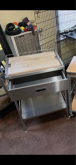 CB2 Steel Nightstand