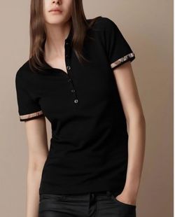 Burberry Women's  Brit Classic Black Polo Shirt XS