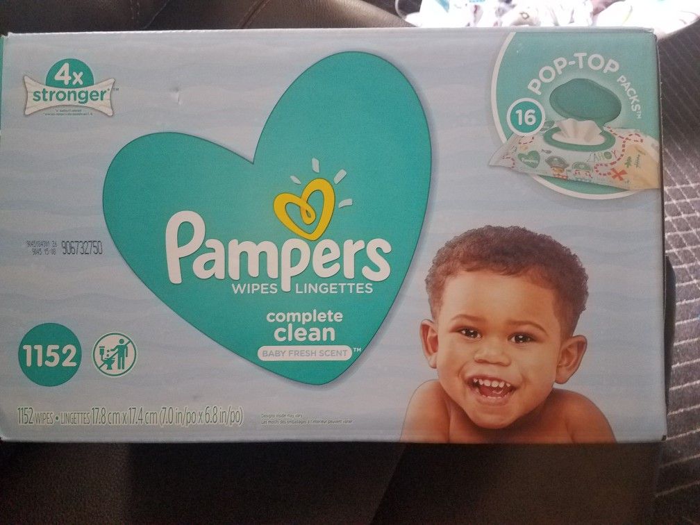 New box of Pampers Wipes