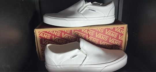 Vans Slip-On Sneakers All White 7.5womans