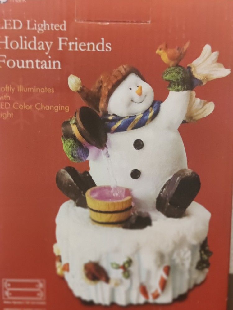 Nature's Mark- Led lighted Holiday friends Fountain