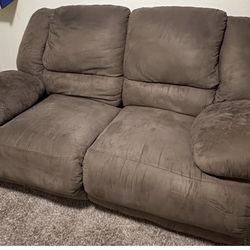 Dark Brown Microfiber Loveseat