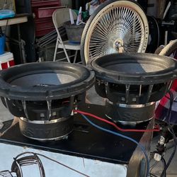 Subwoofer Set Up, 2 12” Subwoofers And Amp