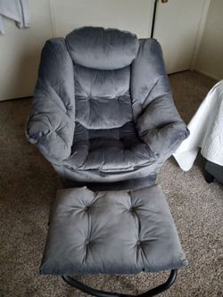 Plush chair with Foot stool 😌