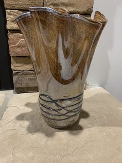 Made in Poland, hand made. Tall vase