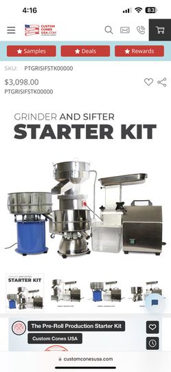 Pre-Roll Grinder and Sifter Starter Kit - Industrial Grinder and Automated  Cannabis Sifter Bundle
