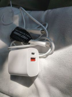 Dual Wall Charger Type -C and USB -A with 3FT Charging Cord