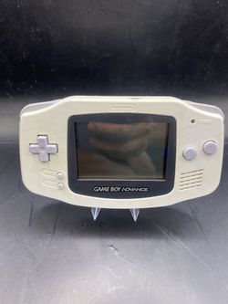 Game Boy Nintendo Game Boy Advance AGB-001 Arctic White TESTED w/Battery Cover