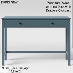 Brand New Threshold Wyndham Wood Console Or Writing Desk Color Matte 
