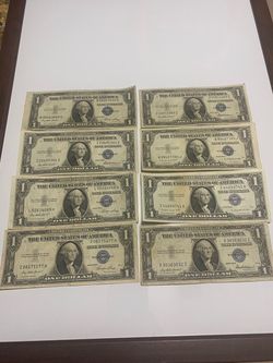 I have 59 blue collection dollar bills from 1957 to 1935, I'm asking for $15 each.