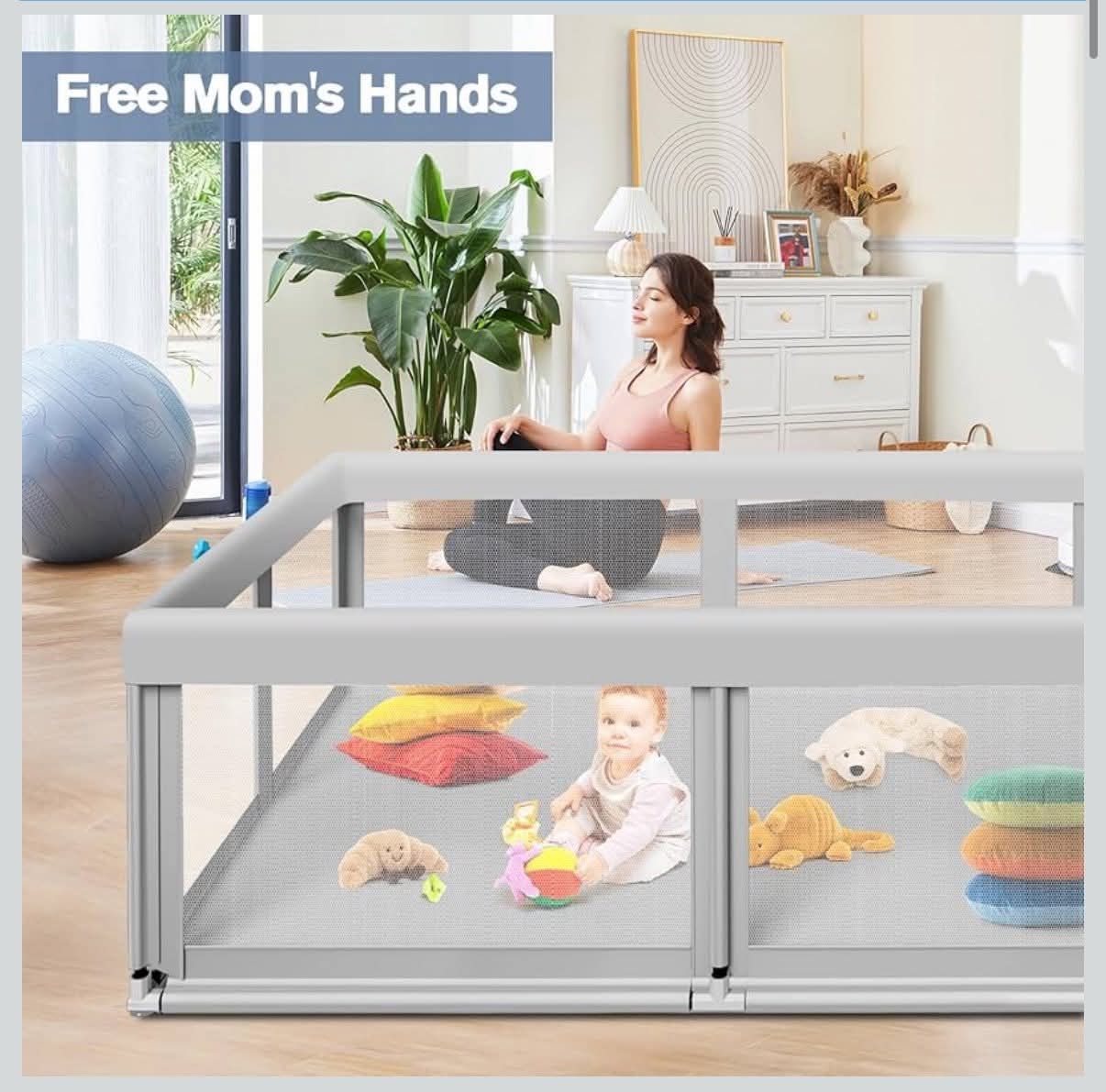 Huge 74" Baby Playpen / Play Yard