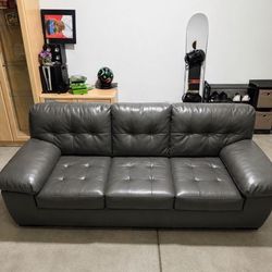 Grey Couch Leather 