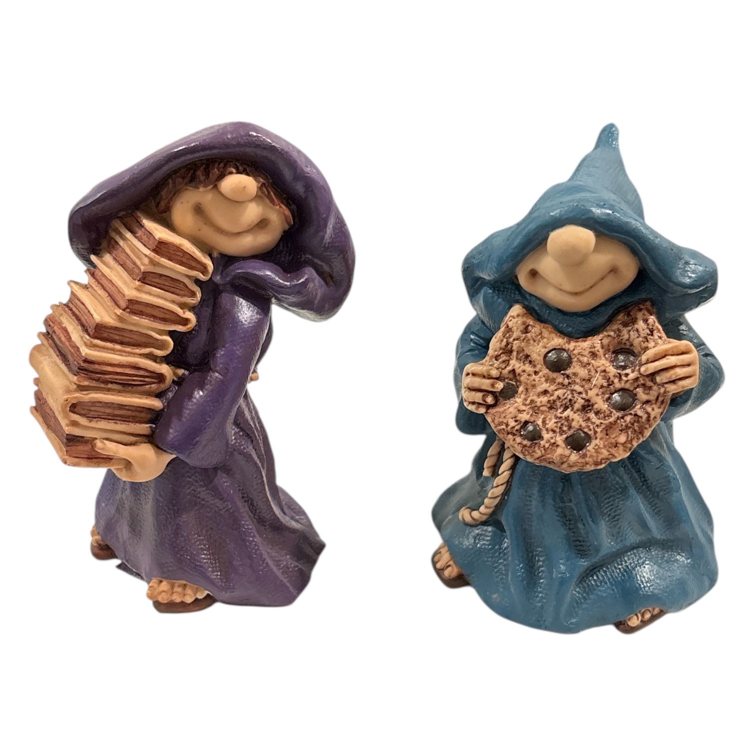 Friar Folk Monk Figurine Books Chocolate Chip Cookie LOT of 2 NIB Vintage