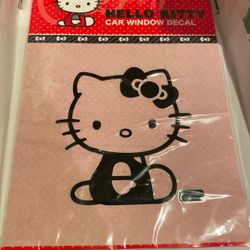 Hello Kitty Car Window Decal Sit Down    >_<