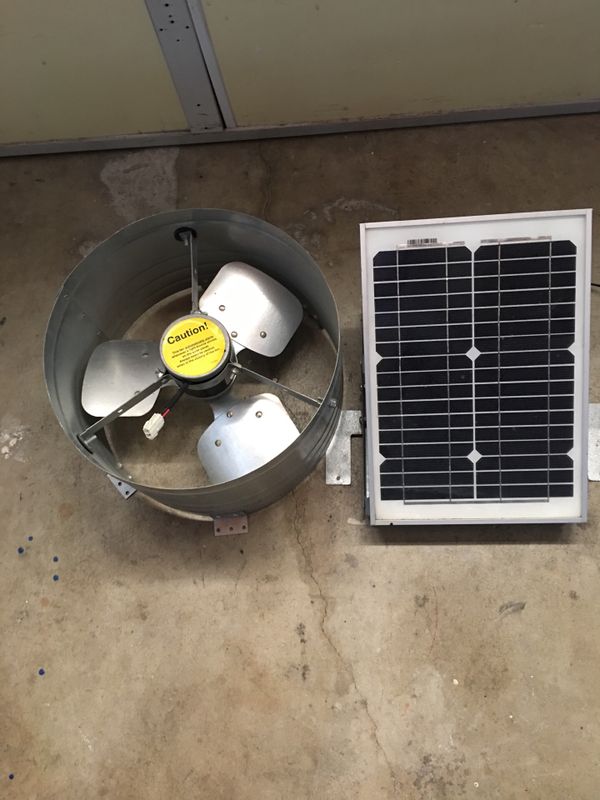 The Master Flow 500 CFM SolarPowered RoofMount Exhaust Fan will help remove excess heat and