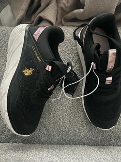 New Black&pink Sparkly US Polo Women’s Sneakers
