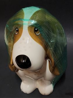 Pioneer Woman Charlie Basset Hound Cookie Jar –Farmhouse Kitchen Collectible