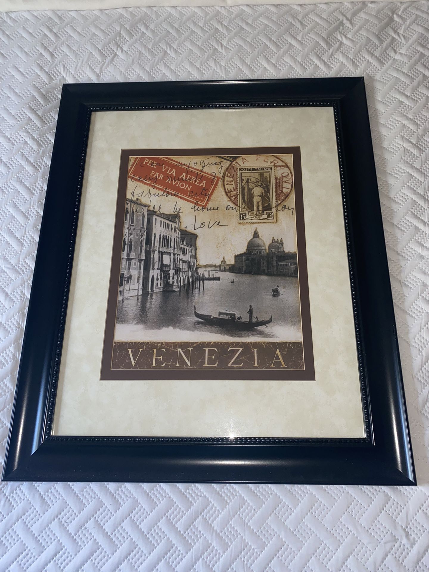 Large Framed Wall Picture - Italy Venice