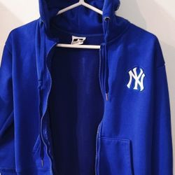 Blue MLB New York Yankees Full Zip Hoodie