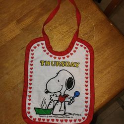 70's Snoopy Baby Bib