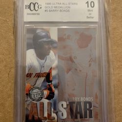 1995 BCCG Ultra All-Stars Gold Medallion #5 Barry Bonds Gem Mint 10