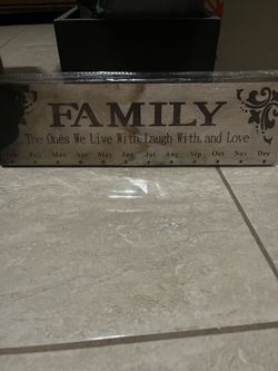 Family Birthday Reminder Calendar Board