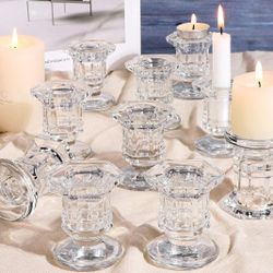 Lanttu Bulk Candle Holder 12 Pc Clear Glass 