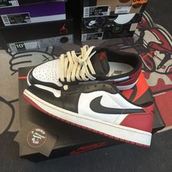 Jordan 1 Low Black Toe Sz 10