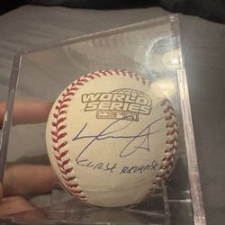 DAVID ORTIZ SIGNED 2004 WORLD SERIES BASEBALL