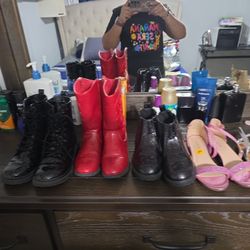 Size 3 Girls Shoes 6 Pairs 1 Psir Never Worn