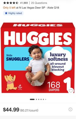 Huggies Size 1 Diapers 168 Count