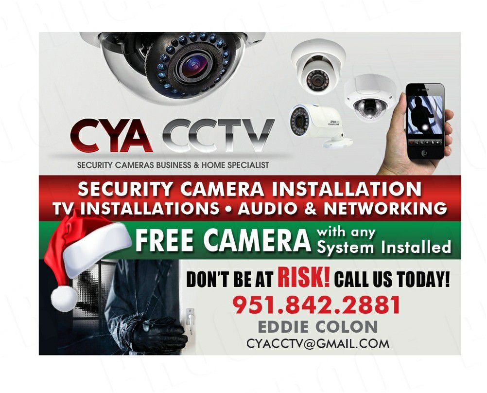 Security camera system for you home or buiness Ask About Our Free Camera