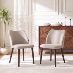 Set of 2 Brand New Winston Porter Upholstered Dining Chairs – Camel