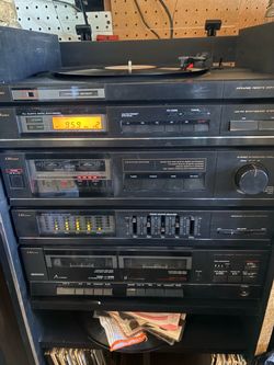 Vintage home Estero system turntable with 2 JvC spakers nice Bluetooth