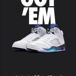 Jordan 5 Grape Size 13