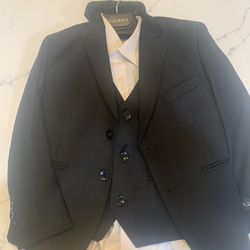 5T Kids 4pc Suit & 6T Black Button Up